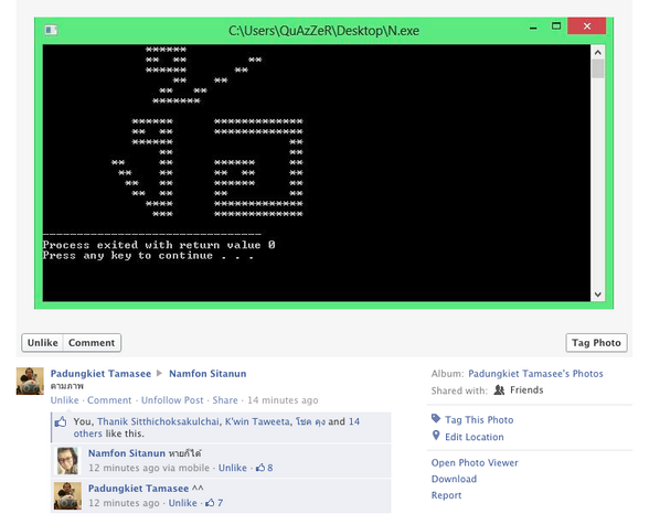 vixtrz's tweet image. นี่สิ ที่เค้าเรียกว่า #programmerstyle เห็นแล้วโคตรน่ารักเลยน้องคนนี้ คิดได้ไง &amp;gt;&amp;lt;