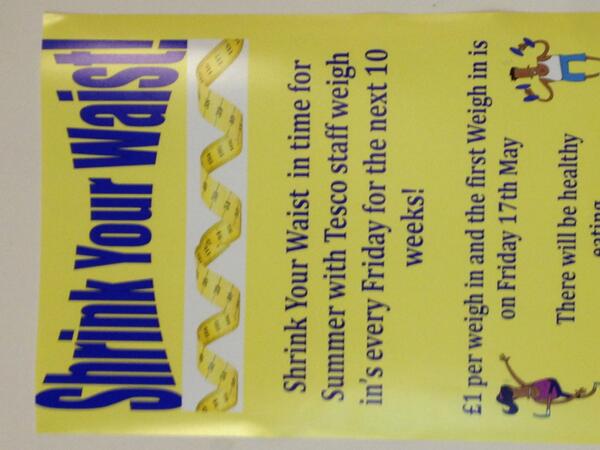 ExtraWarrington's tweet photo. Shrink your waste! all proceeds go to diabetes uk # promoting healthy living http://t.co/zQZYvm7ZI0
