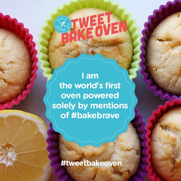 TweetBakeOven's tweet photo. Baking lovely Level 4 lemon muffins powered by #bakebrave tweets now. See @WorldBakingDay site. What to bake next? http://t.co/GMAAar0QHc