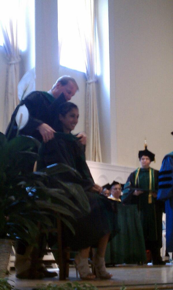 UVMLarnerMed's tweet image. #Classof2013 Graduate and #ClassMarshal, Shetal Patel, M.D.,is the first student hooded at #uvmmedicine #Commencement