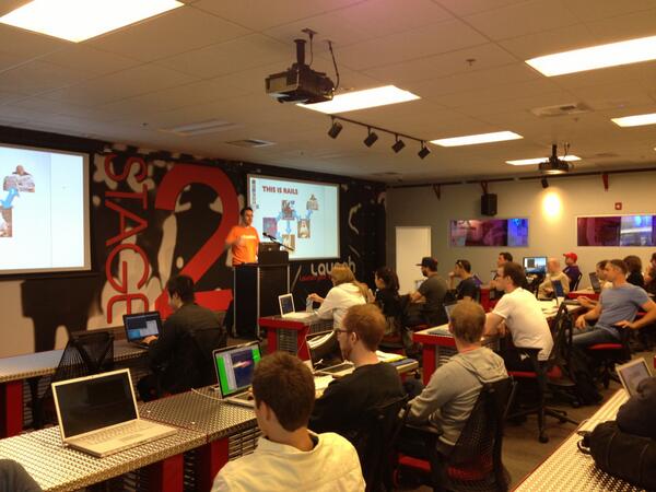 RubyWeekend's tweet image. And day two is underway! Day two: let's build an app! #VegasTech