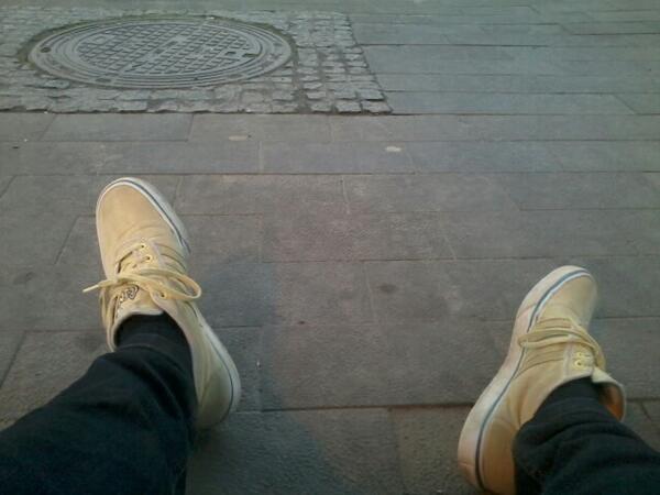 Kiqpo's tweet photo. Waiting for a bus with my #adidas #gonzales #gonz http://t.co/U7O90suhyc