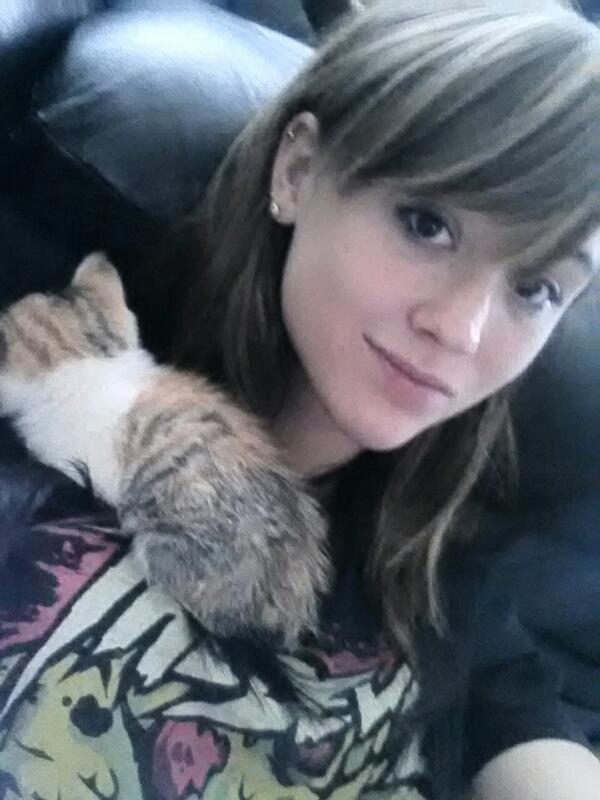 jsav2331's tweet photo. Kitten cuddel time (: http://t.co/8c77hWx29I