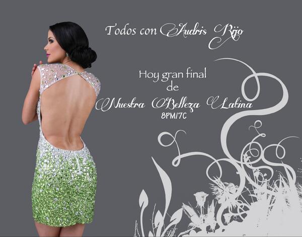 AudrisRijo's tweet photo. Gracias a todas las personas que durante esta temporada apoyaron a Audris Rijo!!Este es un gran dia! @NuestraBelleza http://t.co/zclXHCgHGf