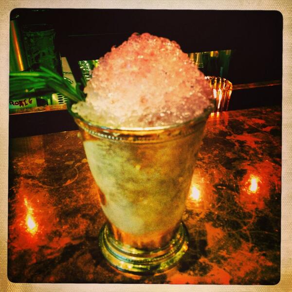 KarenKelar's tweet image. Steak Frites &amp;amp; unique cocktails - version of a Mint Julep w/ Hibiscus @MuseumTavern #SpontaneousMoments #LongWeekend