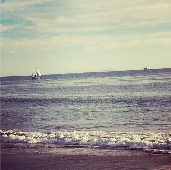 Here's another photo from my day, you could just barely see the Channel Islands through the fog. #beachdays