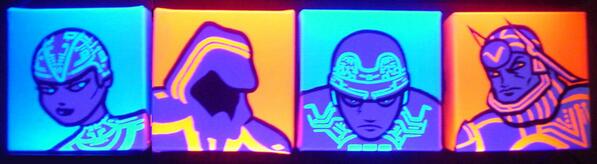 SteveManale's tweet image. I forgot I did these Tron paintings. They glowed just like the REAL Tron. #Tron #RealTron #BadCamera