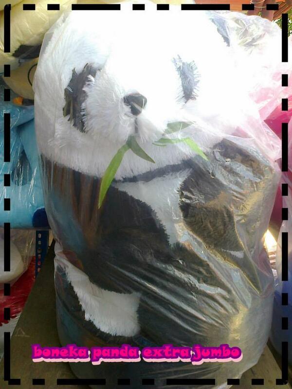 HanNiceProjects's tweet image. Panda Extra Jumbo ukr 100cm @ 175K Bahan velboa lembut isi dakron. Minat? SMS 089626080052