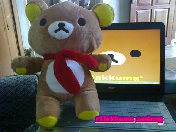 HanNiceProjects's tweet image. Rilakkuma Sedang ukr 35cm @ 60K Bahan velboa lembut isi dakron. Minat? SMS 089626080052