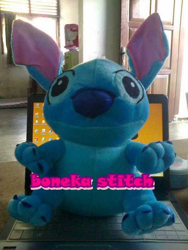 HanNiceProjects's tweet image. Stitch ukr 35cm @ 75K Bahan velboa lembut isi dakron. Minat? SMS 089626080052