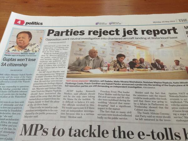 Abramjee's tweet image. P4 @The_New_Age 
#GuptaGate