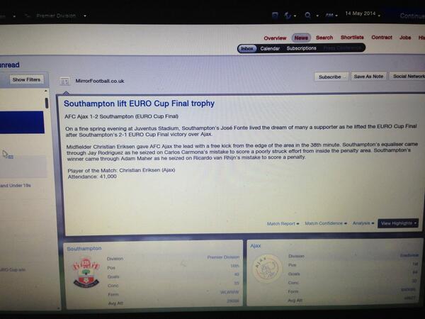 Where do I sign? <a href="/SouthamptonFC/">Southampton FC</a> #EuropaLeagueWinners