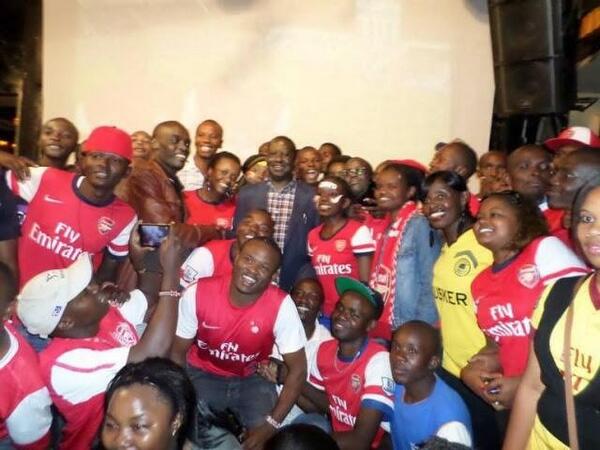 RailaOdinga's tweet photo. With the Kenya Arsenal Fans Club at the Carnivore yesterday evening via @Samtekno http://t.co/w6SI1QQPqy