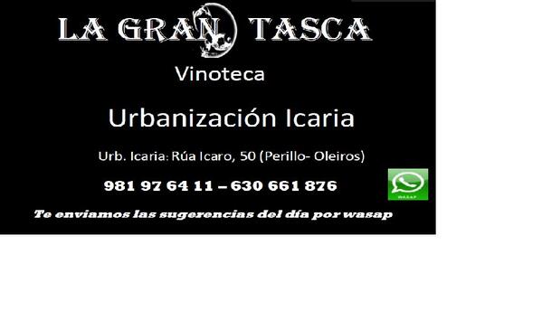 Acabamos de abrir La Gran Tasca, vinoteca en Perillo Oleiros... esperamos que nuestros amigos twitteros nos visiten .