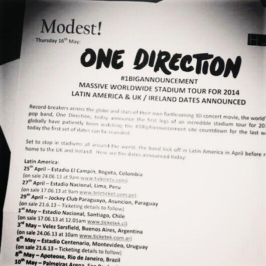 tthroughthefire's tweet image. Se viene se viene ! #Chile #OneDirectionTour @onedirection &amp;lt;3.