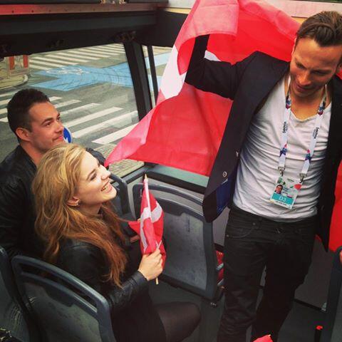 In a tour bus on the way to Tivoli Gardens   crazy!!