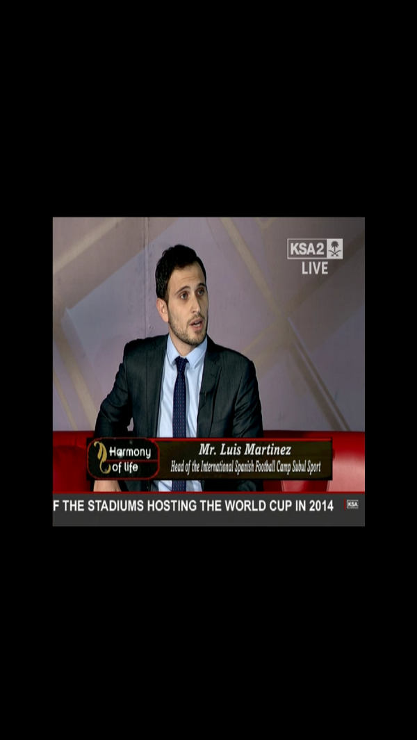 IntSpFootCamp's tweet image. Our Camp Director Mr. Luis Martínez in #KSAchannel2 talking about the Spanish Football Camp KSA in #Harmonyoflife