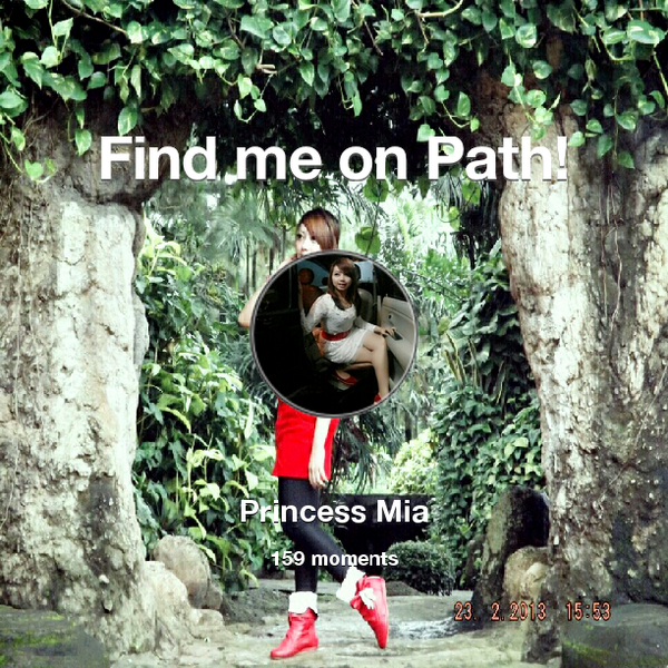 Princess_MiaLie's tweet photo. I've shared 159 memories with my friends on #Path - see them now at http://t.co/r5JynnRDxx! #thepersonalnetwork http://t.co/KMaVhfBY4w