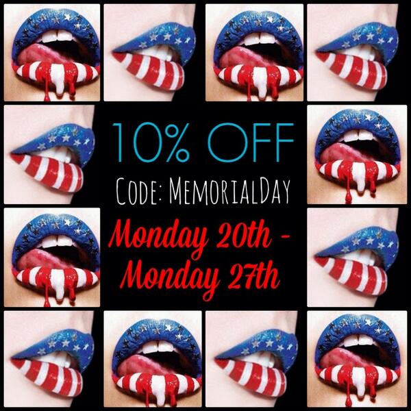 EvolveCosmetics's tweet photo. MEMORIAL DAY SALE!!! Don't miss out! 😍🇺🇸❤ http://t.co/dhPSSLnlR7