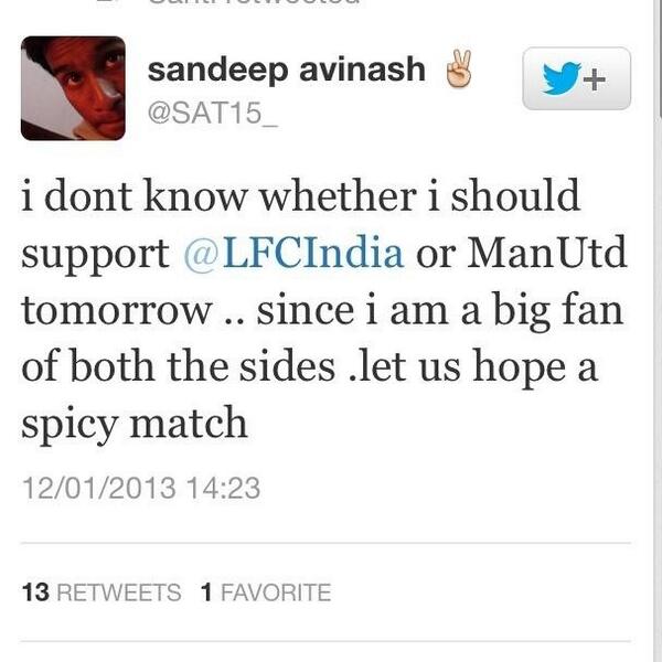 DeludedMUFCFan's tweet photo. Who Should I Support?
I love both teams. http://t.co/4OGSVEk44l