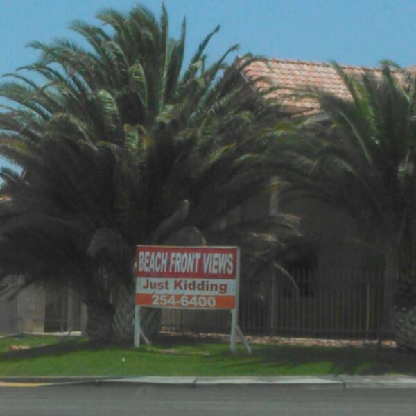 whynotnever's tweet image. This is a real sign in front of a Las Vegas apartment complex. Assholes...Lmao #missingCali #needthebeach