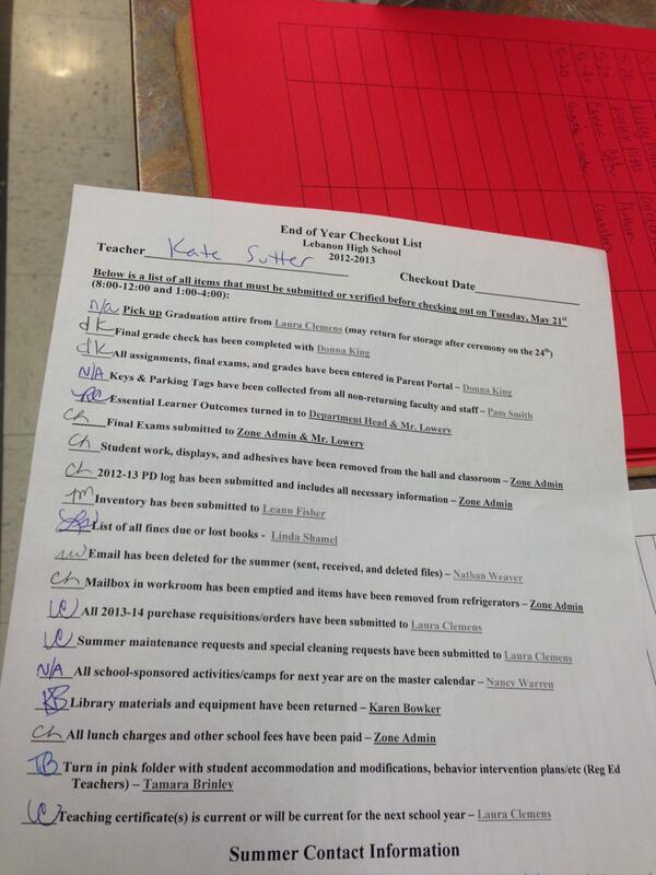 KateSutterLHS's tweet image. I'm checked out for the year! #2012-2013 #ClockingTime