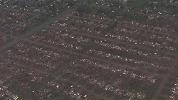 <a href="/spann/">James Spann</a> photo from helicopter in Moore, OK. Hard to wrap your head around it.