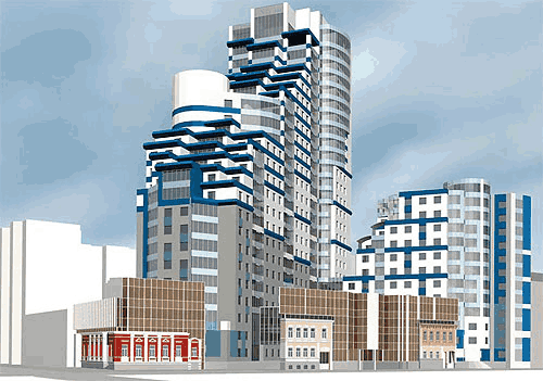 неоэкспрессионизм в архитектуре. фасад жилого здания в мехико kiral». архитектура жилых домов. разной этажности. жилая архитектура бьярке ингельса.