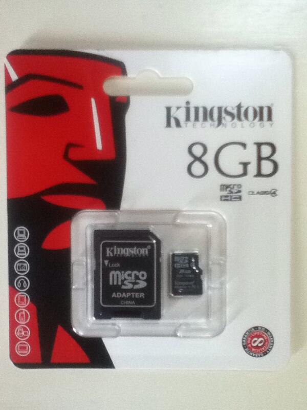 TechShop_Gdl's tweet photo. Memoria Micro SDHC Class 4 Kingstone 8GB con adaptador a solo $85.0 pesos!! http://t.co/hudXACaXUE