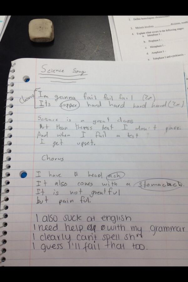 croman62's tweet image. Science song #fuckscience #fuckfinals