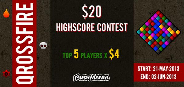 PushMania's tweet image. Play QROSSFIRE game and #win #money $20 in #contest from #PushMania: on.fb.me/YFa3vZ