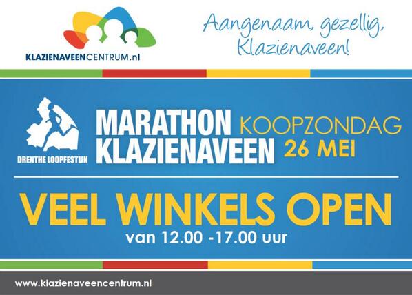 Zondag 26 mei  ...drenthe Loopfestijn Klazienaveen ...muziek,vermaak en gezelligheid langs het hele parcours ! Rt aub