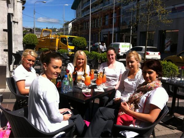 Yes we have graduated! Enjoying cocktails <a href="/cornstore_cork/">Cornstore Restaurant</a> sun shining...great start to the day