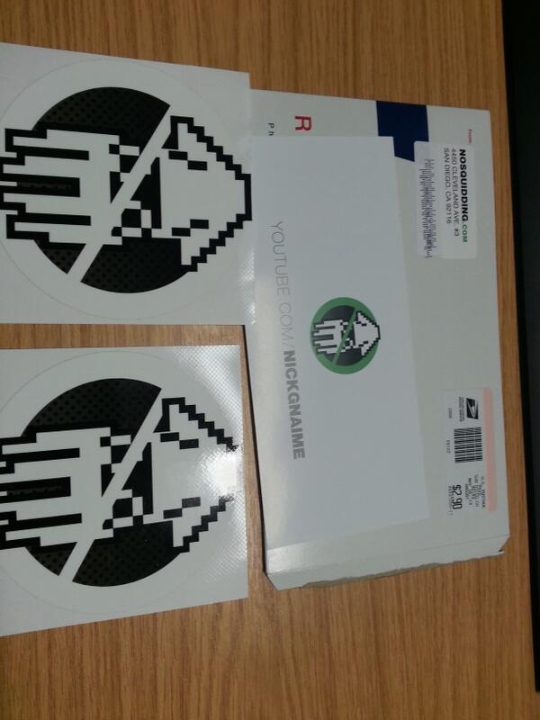 Footle83's tweet photo. Woo! No squidding stickers have arrived from san diego AKA a whales vagina :-) #RonBurgundy http://t.co/MhiWepg6JL