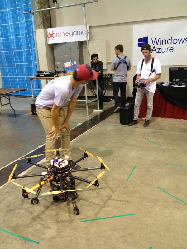 dronegames's tweet photo. Getting ready to fly! At #dronegames @makerfaire with @DroneDudes and @WindowsAzure cc @markjbrown http://t.co/6dSOT2CsoS