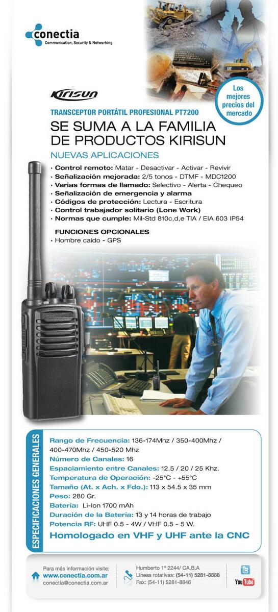 Conectia2010's tweet photo. Conozca al trasceptor profesional Kirisun PT7200. Nuevas funciones y aplicaciones al mejor precio. http://t.co/rywrqWOaTK