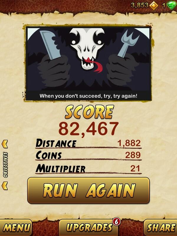buujuil's tweet photo. I got 82467 points while escaping from a Giant Demon Monkey in Temple Run 2. Beat that! http://t.co/k5DdLEP8Ze http://t.co/jSI70kZyae