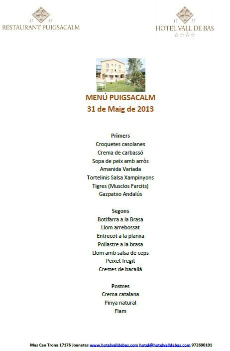 Hotelvalldebas's tweet photo. Aquí teniu el nostre menú d'avui http://t.co/IdJ1r2Iact