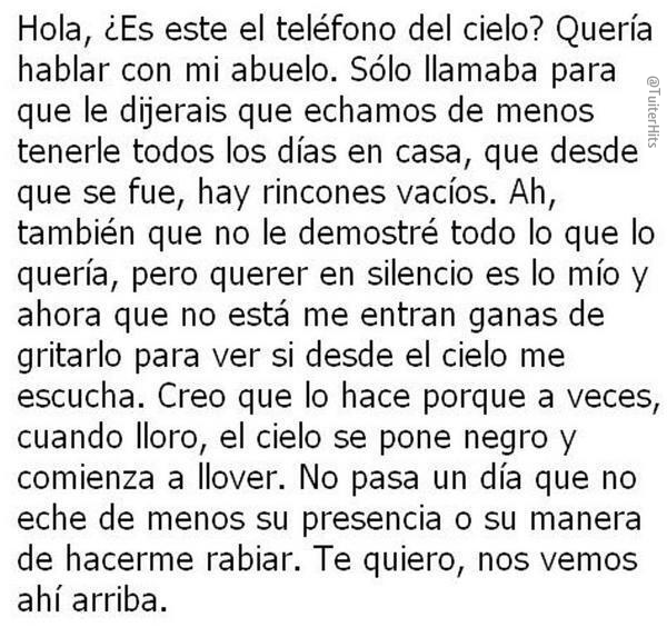 TuiterHits's tweet photo. Esto por todos los abuelos que ya no están con nosotros. http://t.co/Ox9Xsb1Okt