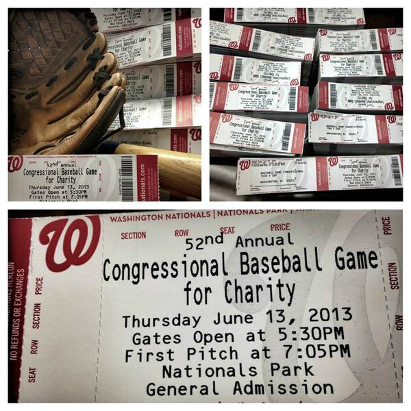 CongBaseball's tweet photo. Tickets are in! Do you have yours? Visit http://t.co/vy4Ko9qYRH. RT to spread word abt this fun charity event! #DC http://t.co/PZnKaVyVnm