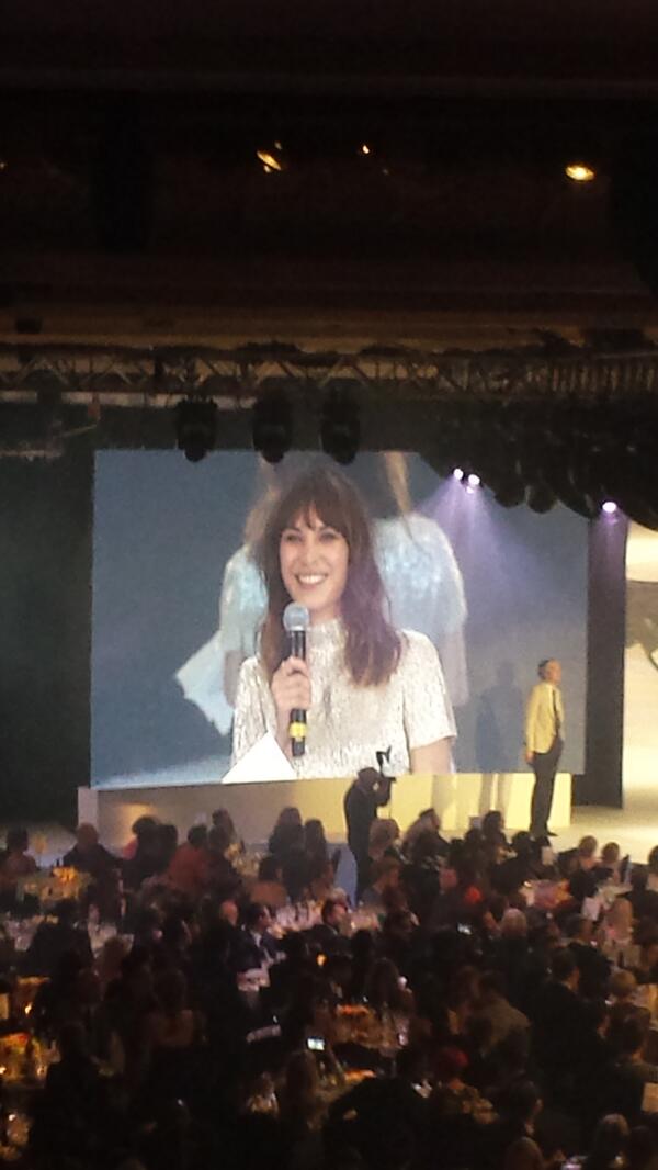 lucyswe's tweet photo. The lovely @alexa_chung @lorealprofuk loreal #colourtrophy #LCT13 http://t.co/0KYion79g1