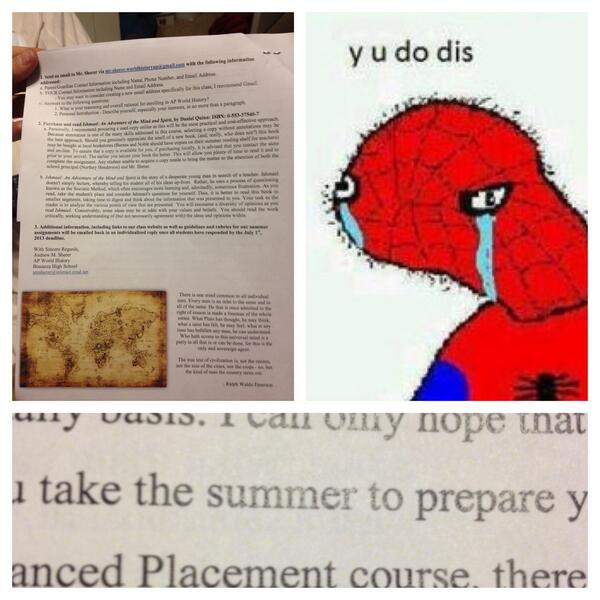 TannerEats's tweet image. Mr. Sherer #spoderman #summerassignments