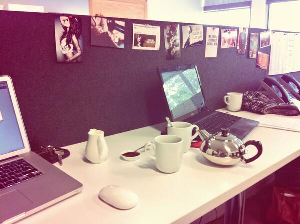BackRoadFilms's tweet image. Cup of tea in the #production office