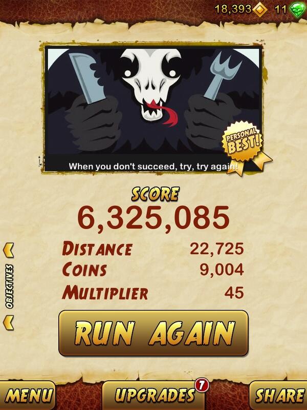 studioESC's tweet photo. I got 6325085 points while escaping from a Giant Demon Monkey. Beat that! http://t.co/E33PeVT9CM http://t.co/nmh8noHfpN