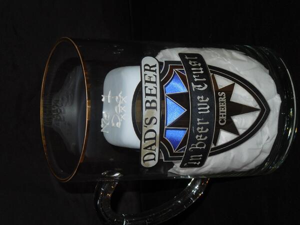 What more will your dad want on Father's Day. A 2 litre beer Stein and a fruit cake! Limited so order this week £17.