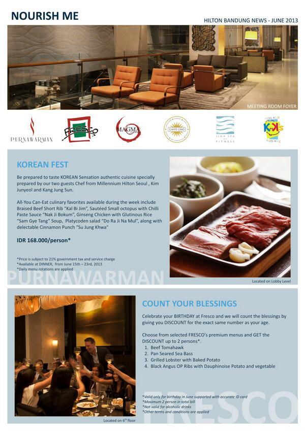 HiltonBandung's tweet image. Nourish Me #JunePromo - 1 |