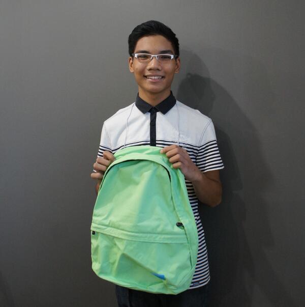 CrumplerPH's tweet photo. #TheCrumplerTakeover winner Josiah Hiponia just got his Proud Stash! U can WIN 'til June 7: http://t.co/wFeQZ14hRw :) http://t.co/iyK8AiwsCA