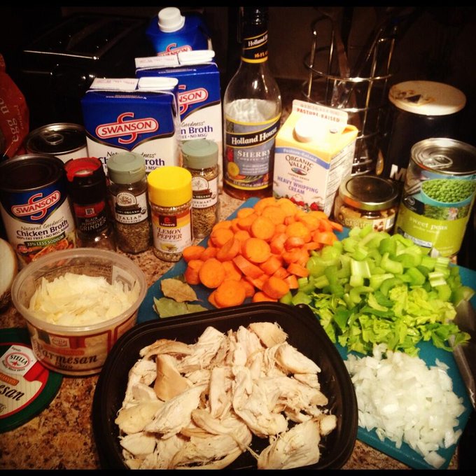 Whipping up my favorite @Paula_Deen inspired recipe! <3 Love her! 
"A Lady's Chicken Soup"
#foodporn