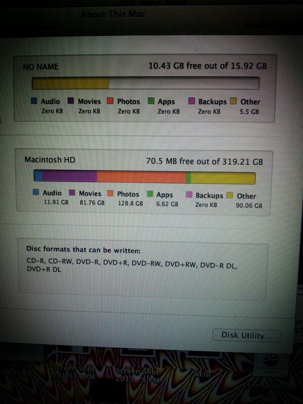 thesoncho's tweet image. My computer is filled! #imsad #needmorestorage