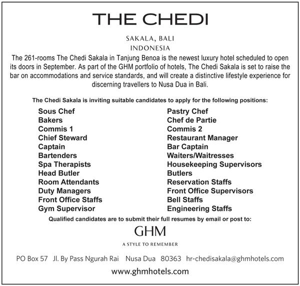 Join us! at The Chedi Sakala Bali #jobrecruitment #bali #tanjungbenoa